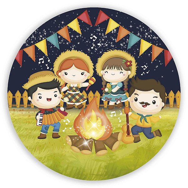 Painel Redondo - Festa Junina - Sublimado 3D