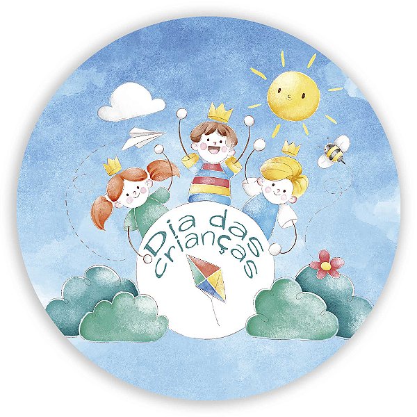 Painel Redondo - Dia das Crianças - Sublimado 3D