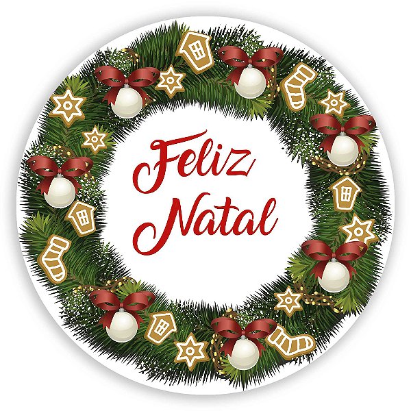 Painel Redondo - Natal - Ano Novo  - Sublimado 3D