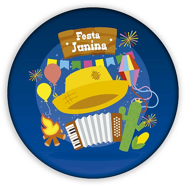 Painel Redondo - Festa Junina  - Sublimado 3D