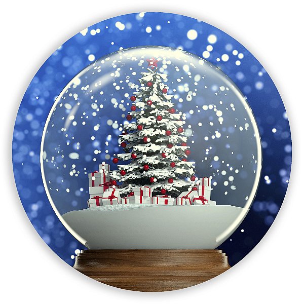 Painel Redondo - Natal - Ano Novo  - Sublimado 3D