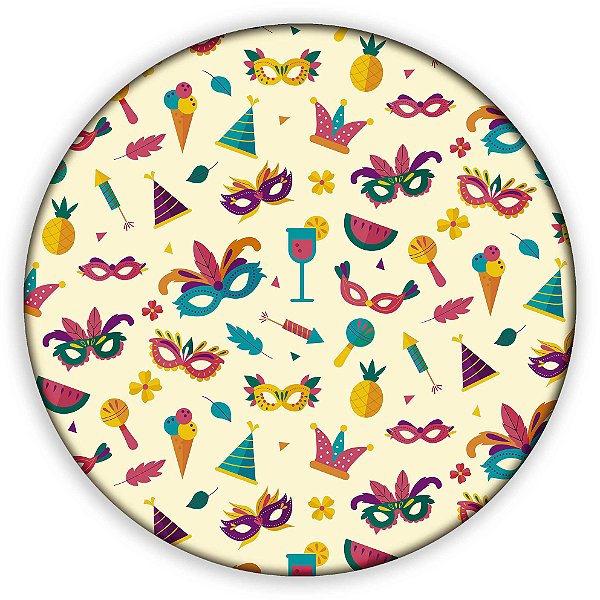 Painel Redondo - Carnaval  - Sublimado 3D