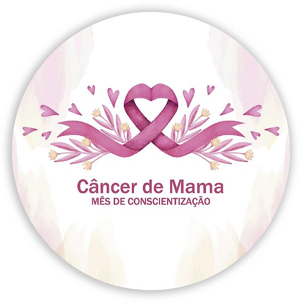 Painel Redondo - Outubro Rosa - Sublimado 3D