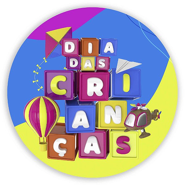 Painel Redondo - Dia das Crianças - Sublimado 3D
