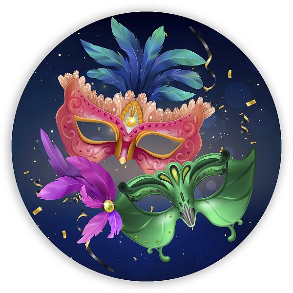 Painel Redondo - Carnaval  - Sublimado 3D