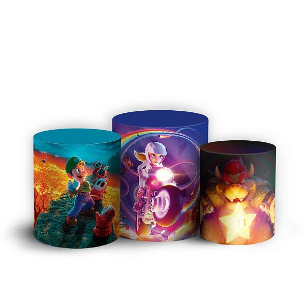 Trio Cilindro - Super Mario Bros - Sublimado 3D + Elástico