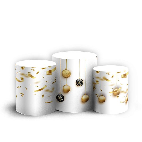 Trio Cilindro - Ano Novo - Natal - Sublimado 3D + Elástico