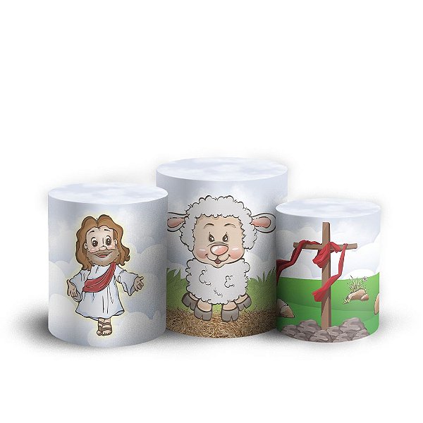 Trio Cilindro -  Jesus Cute - Sublimado 3D + Elástico