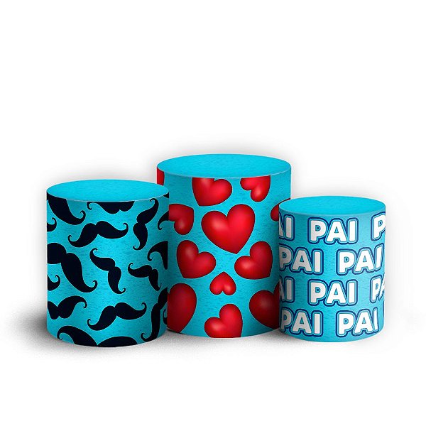 Trio Cilindro - Dia dos Pais - Sublimado 3D + Elástico