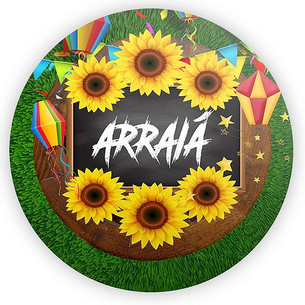 Painel Redondo - Festa Junina - Sublimado 3D