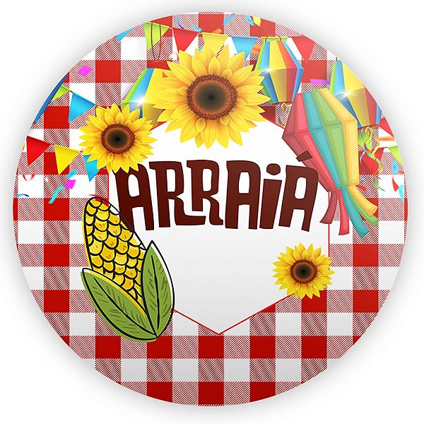 Painel Redondo - Festa Junina - Sublimado 3D