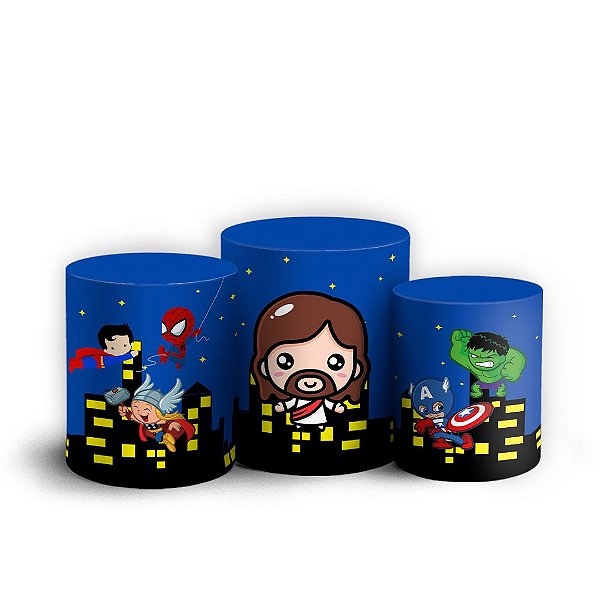 Trio Cilindro - Jesus Cute - Sublimado 3D + Elástico