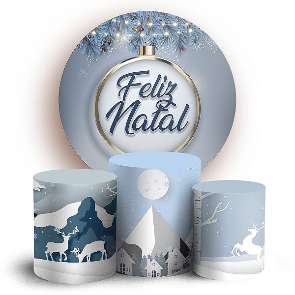 KIT Redondo e Trio - Natal - Ano Novo - Sublimado 3D