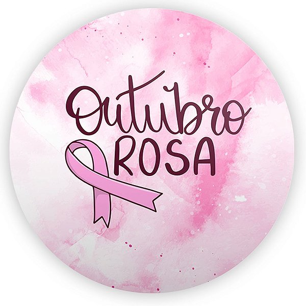 Painel Redondo - Outubro Rosa - Sublimado 3D