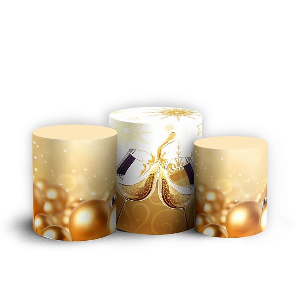 Trio Cilindro - Ano Novo - Sublimado 3D + Elástico