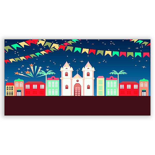 Painel Retangular - Festa Junina - Sublimado 3D