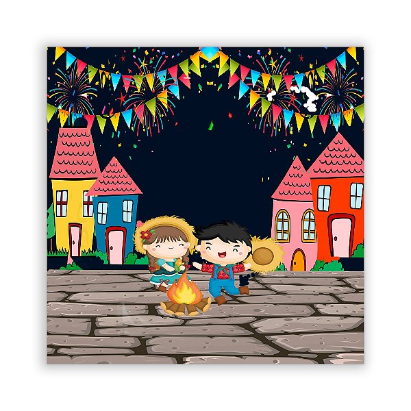 Painel Quadrado - Festa Junina - Sublimado 3D
