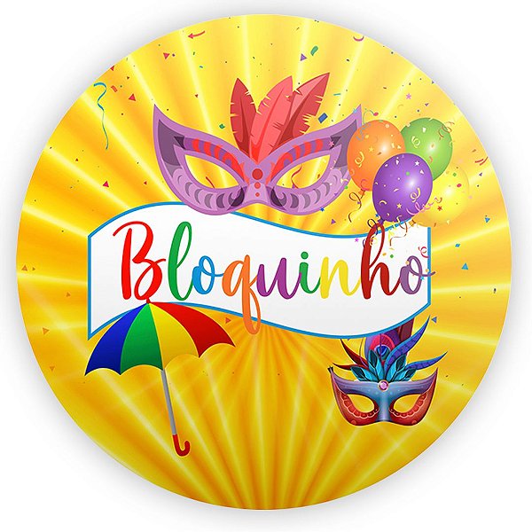 Painel Redondo - Carnaval - Sublimado 3D