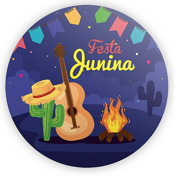 Painel Redondo - Festa Junina - Sublimado 3D
