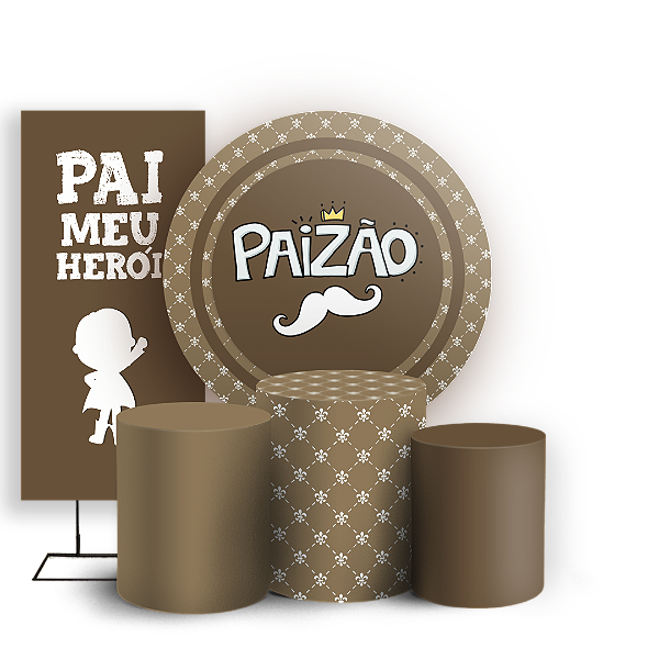 KIT Redondo Trio e Faixa - Dia dos Pais  - Sublimado 3D