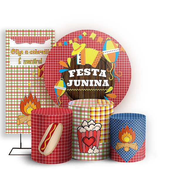 KIT Redondo Trio e Faixa - Festa Junina