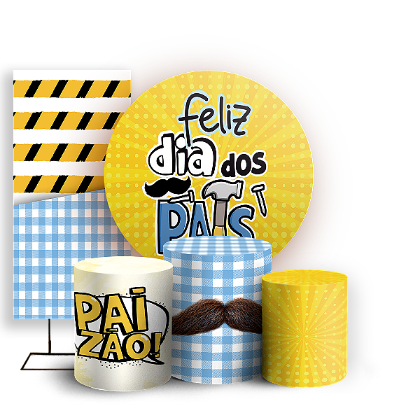 KIT Redondo Trio e Faixa - Dia Dos Pais - Sublimado 3D