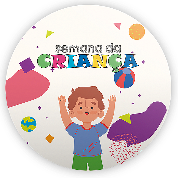 Painel Redondo - Dia das Criancas  - Sublimado 3D
