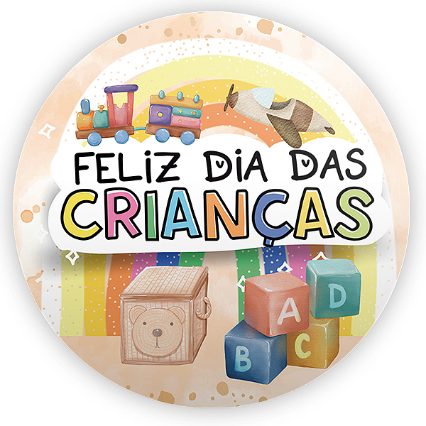 Painel Redondo - Dia Das Criancas - Sublimado 3D