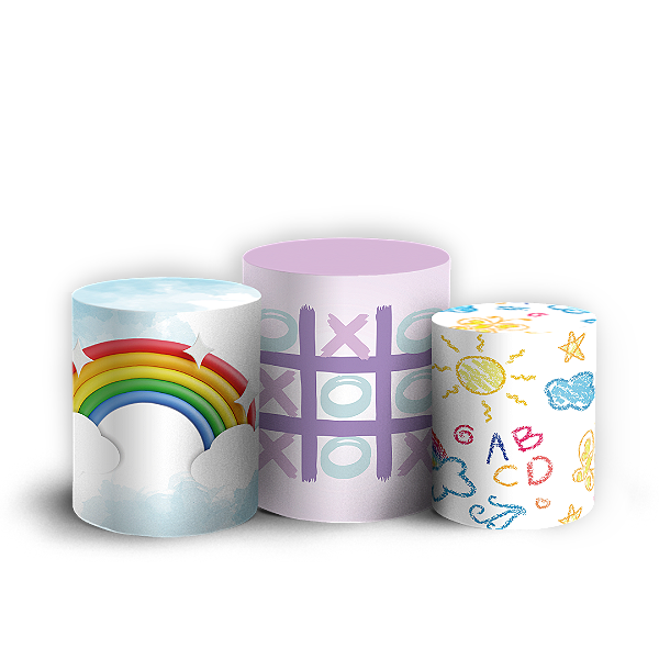Trio Cilindro - Dia Das Criancas - Sublimado 3D