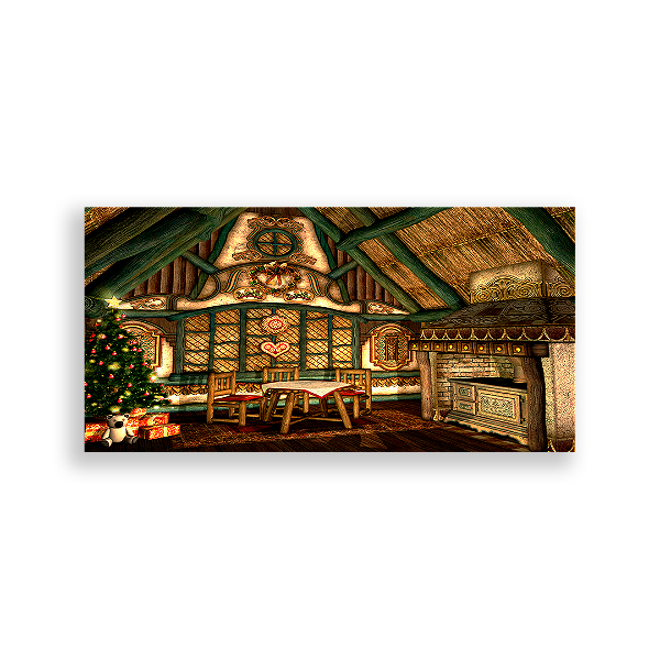 Painel Retangular - Natal Fundo Fotografico - Sublimado 3D