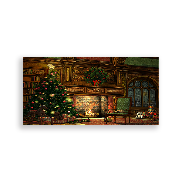 Painel Retangular - Natal Fundo Fotografico - Sublimado 3D