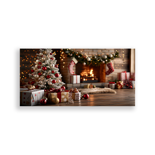 Painel Retangular - Natal Fundo Fotografico - Sublimado 3D