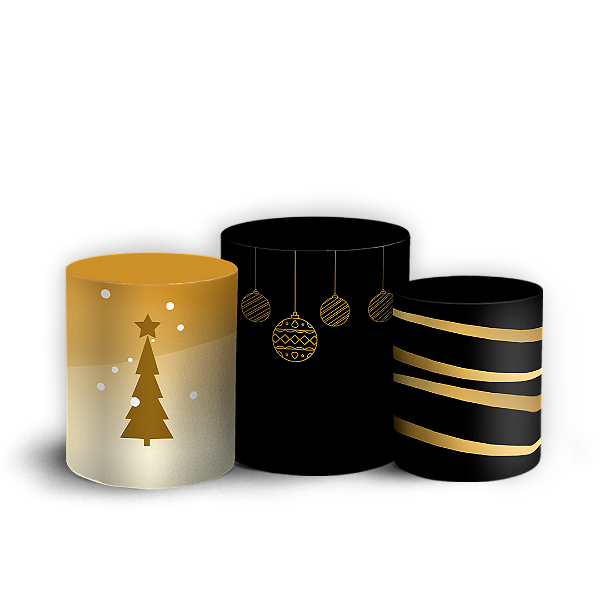 Trio Cilindro - Ano Novo - Sublimado 3D + Elástico