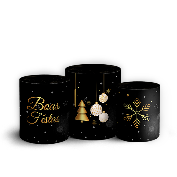 Trio Cilindro - Ano Novo - Sublimado 3D + Elástico