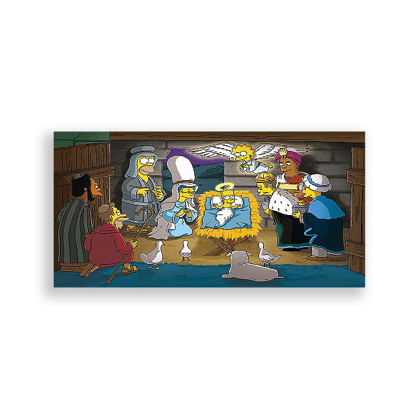 Painel Retangular - Natal Simpsons - Sublimado 3D