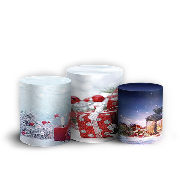 Trio Cilindro - Natal - Sublimado 3D