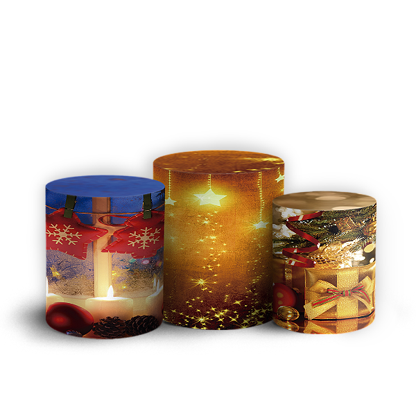 Trio Cilindro - Natal - Sublimado 3D