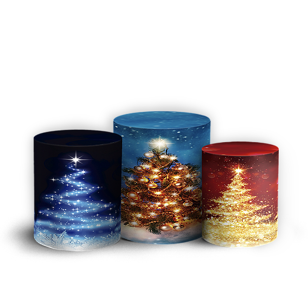 Trio Cilindro - Natal - Sublimado 3D