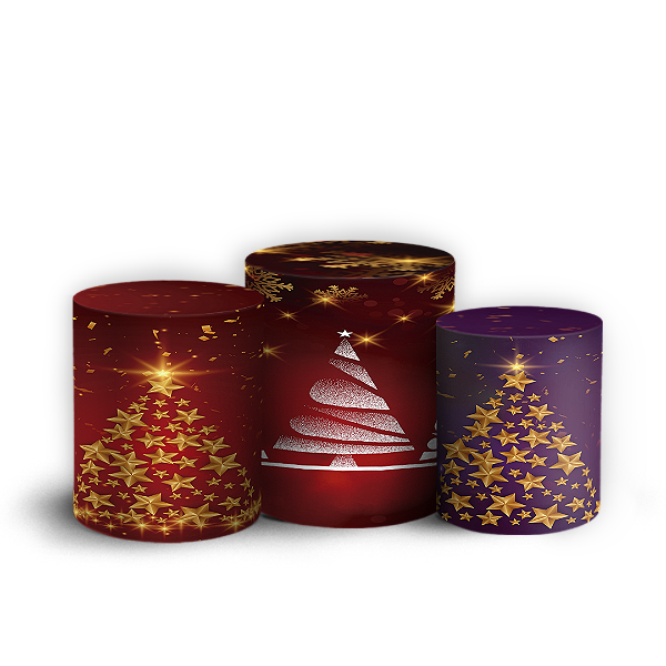 Trio Cilindro - Natal - Sublimado 3D