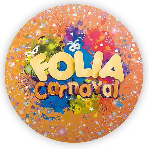 Painel Redondo - Carnaval - Sublimado 3D