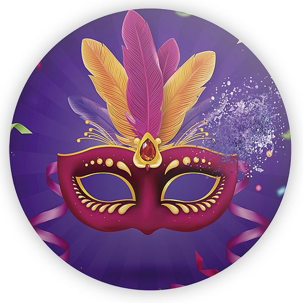 Painel Redondo - Carnaval - Sublimado 3D