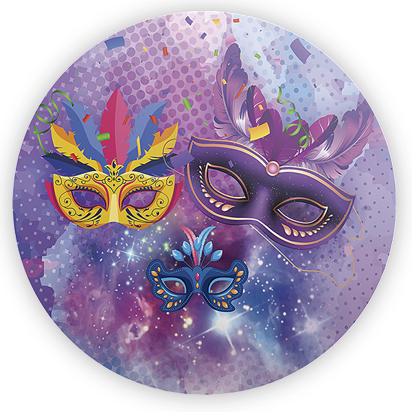 Painel Redondo - Carnaval - Sublimado 3D