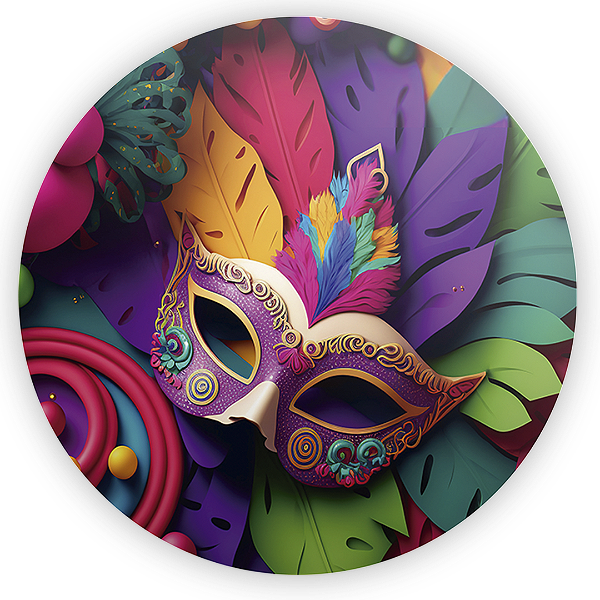 Painel Redondo - Carnaval - Sublimado 3D