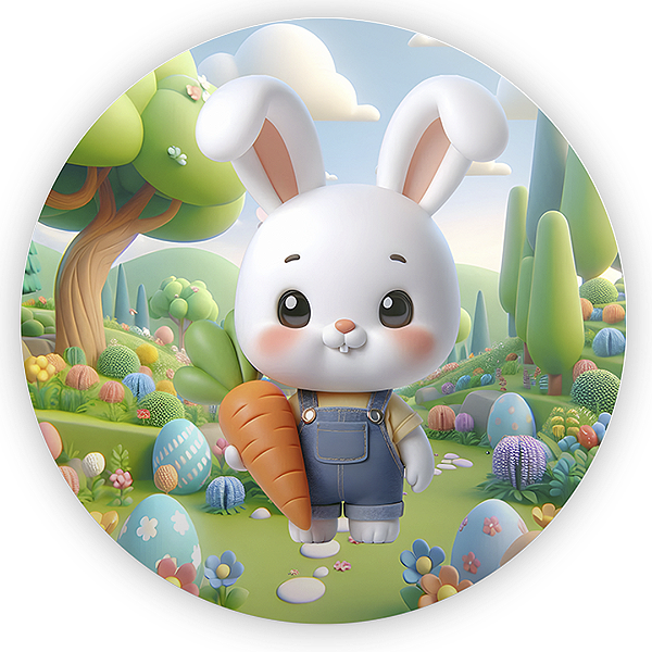 Painel Redondo - Páscoa - Sublimado 3D