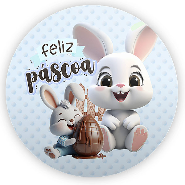 Painel Redondo - Páscoa - Sublimado 3D