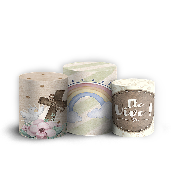 Trio Cilindro - Páscoa - Sublimado 3D