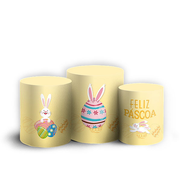 Trio Cilindro - Páscoa - Sublimado 3D