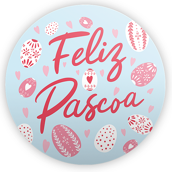 Painel Redondo - Pascoa  - Sublimado 3D