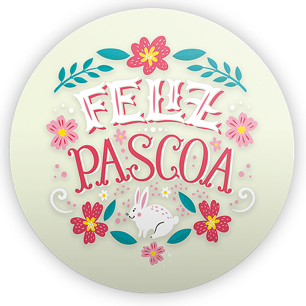 Painel Redondo - Pascoa  - Sublimado 3D