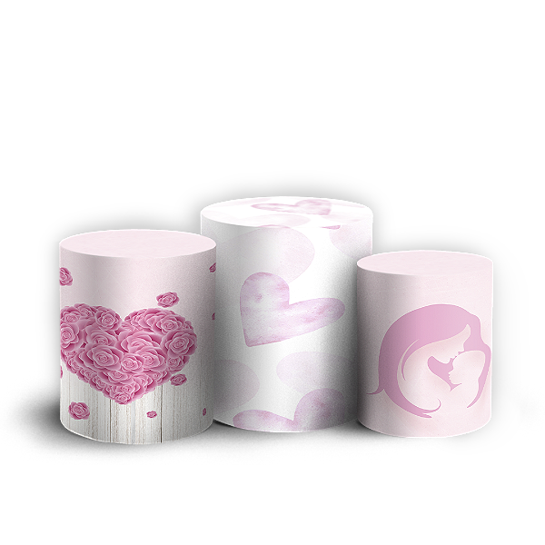 Trio Cilindro - Dia Das Mães - Sublimado 3D
